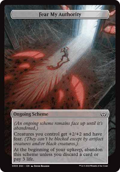 Fear My Authoirty (Full Art) [Duskmourn: Archenemy]