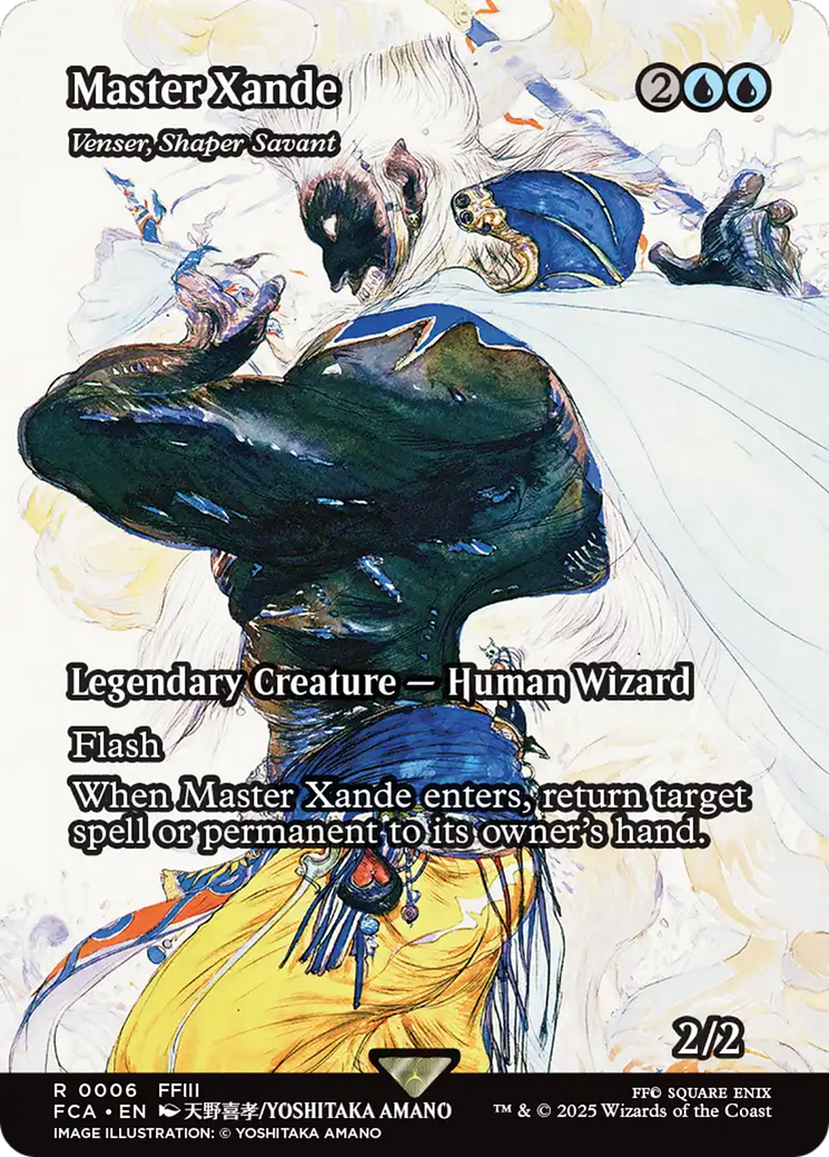 Venser, Shaper Savant [FINAL FANTASY: Through the Ages] / Master Xande (Borderless) Foil Rare