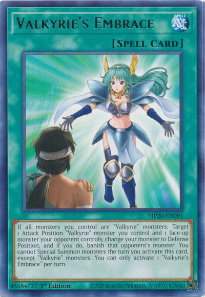 Valkyrie's Embrace [MP20-EN091] Rare