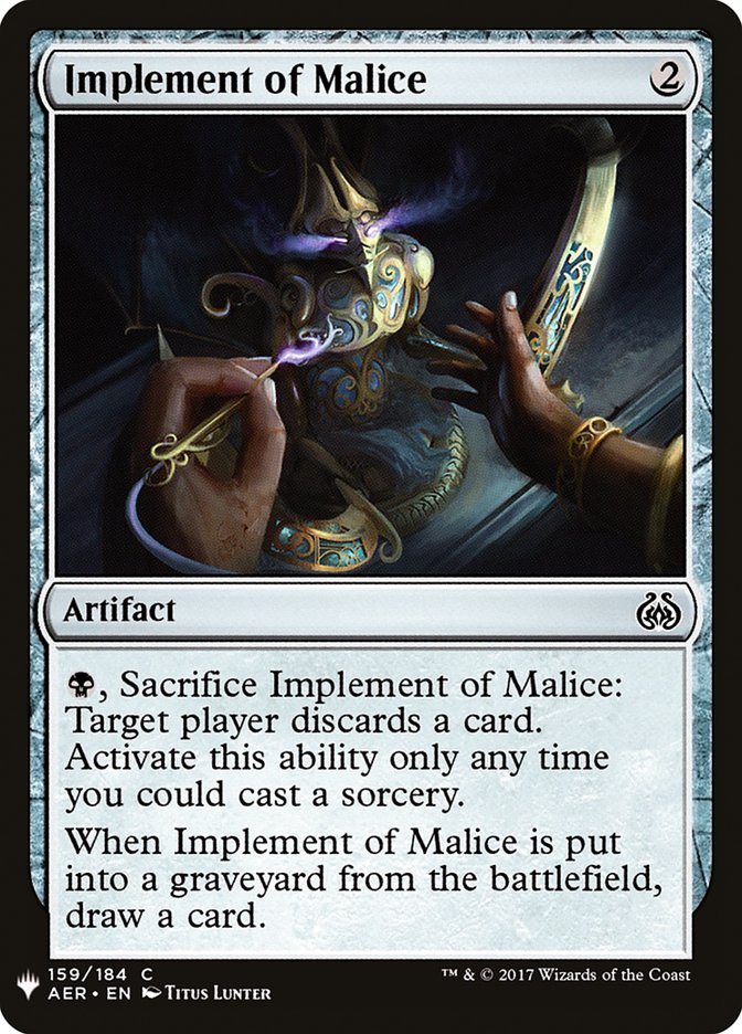 Implement of Malice [Mystery Booster]