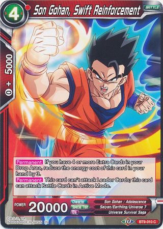 Son Gohan, Swift Reinforcement (BT9-010) [Universal Onslaught]