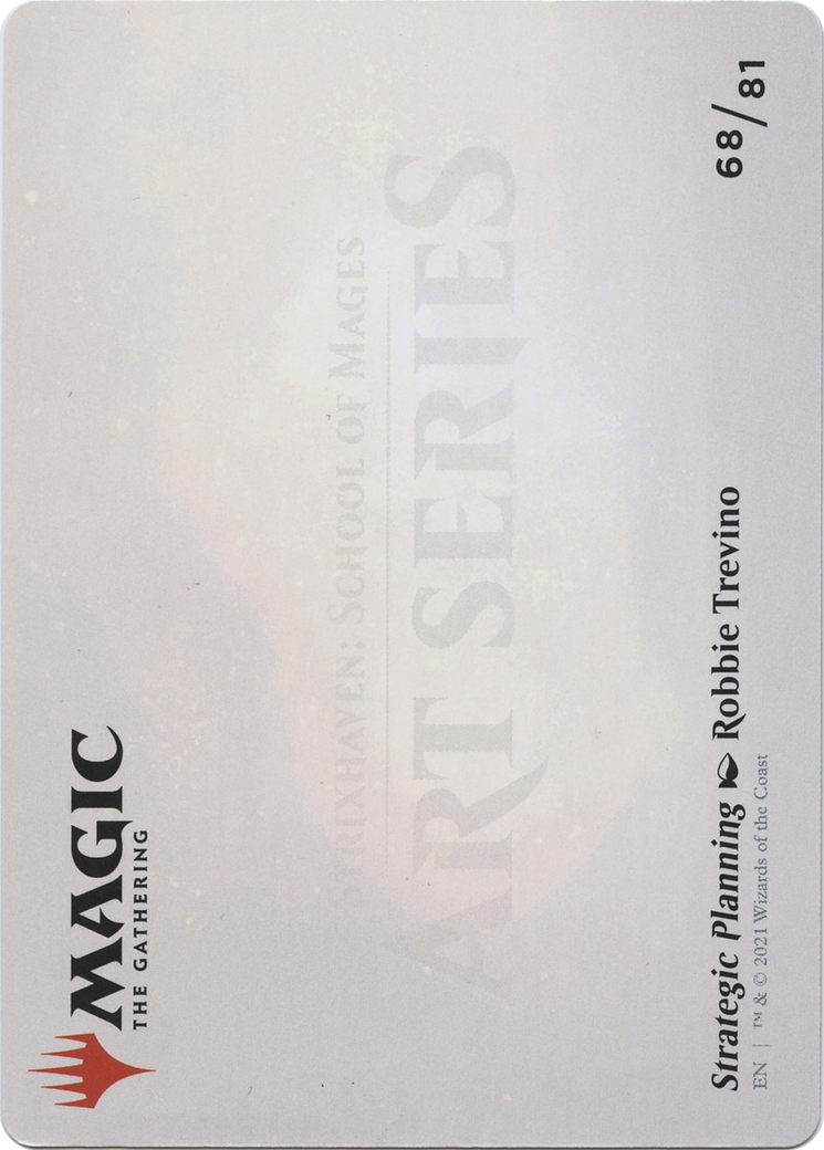 Strategic Planning // Strategic Planning (ASTX-068) - Strixhaven Art Series (Borderless) Foil