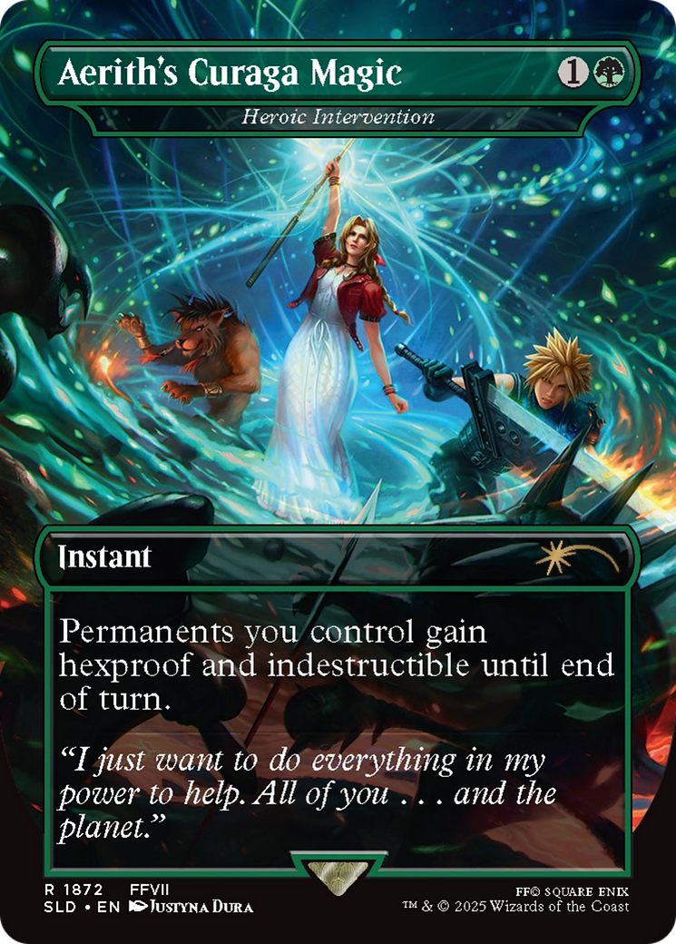 Heroic Intervention (SLD-1872) - Secret Lair Drop / Aerith's Curaga Magic (Borderless)