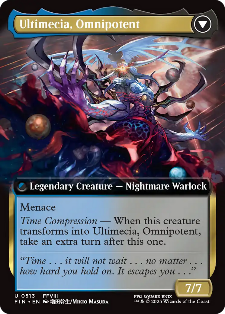 Ultimecia, Time Sorceress // Ultimecia, Omnipotent (FIN-513) - FINAL FANTASY: (Extended Art) Foil
