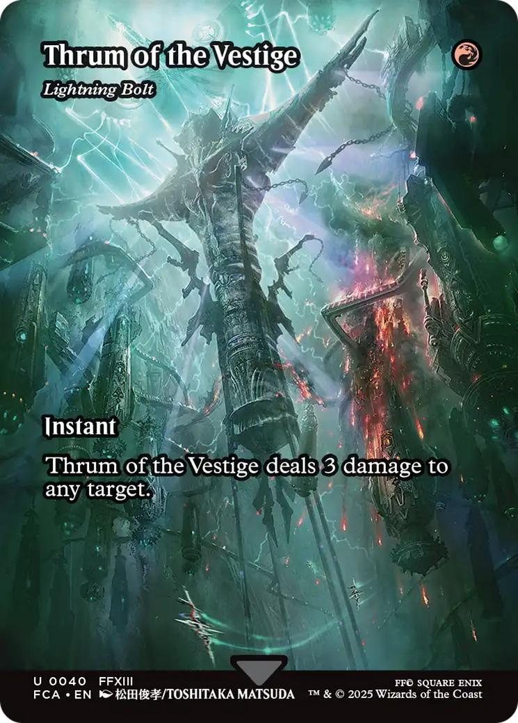 Lightning Bolt [FINAL FANTASY: Through the Ages] / Thrum of the Vestige (Borderless) Foil Uncommon