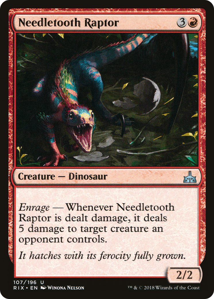 Needletooth Raptor (RIX-107) - Rivals of Ixalan Foil
