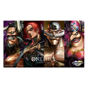One Piece TCG: Playmat & Card Storage Box Set - Special Goods Former Four Emperors *OPENED, NO CARD INSIDE*