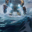 Island // Island (ABRO-049) - The Brothers' War Art Series (Borderless) Foil
