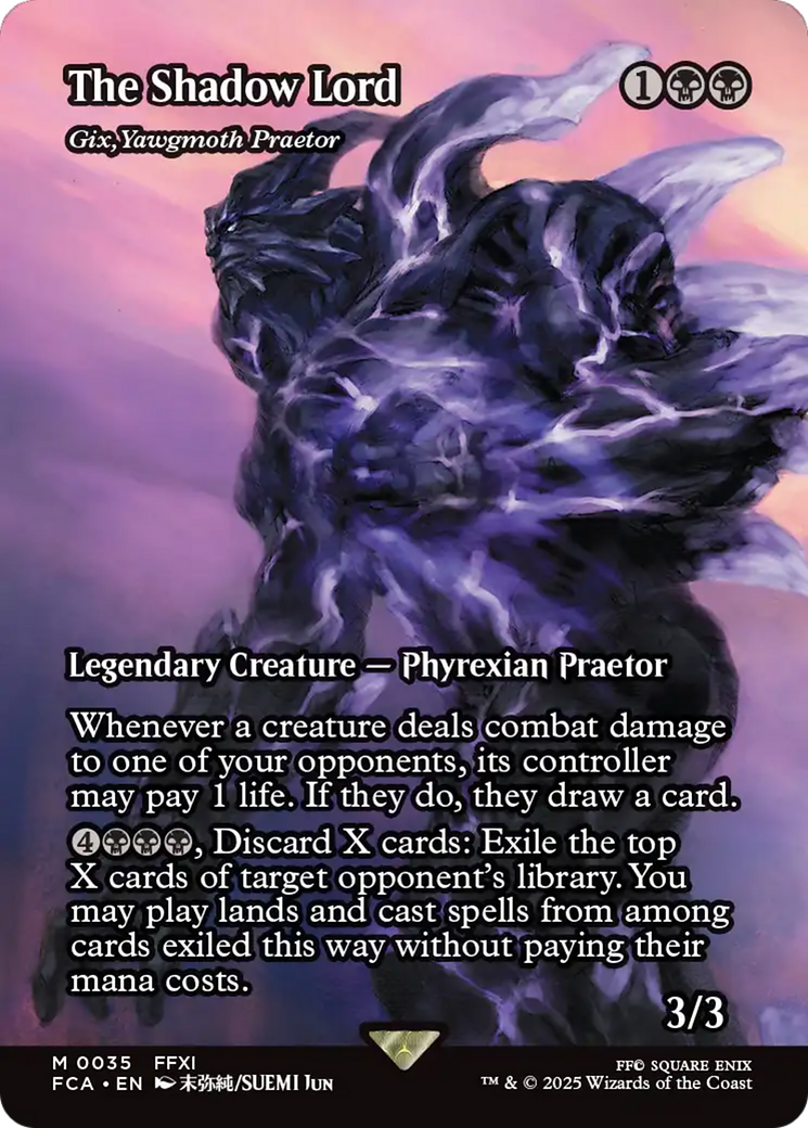 Gix, Yawgmoth Praetor [FINAL FANTASY: Through the Ages] / The Shadow Lord (Borderless) Mythic