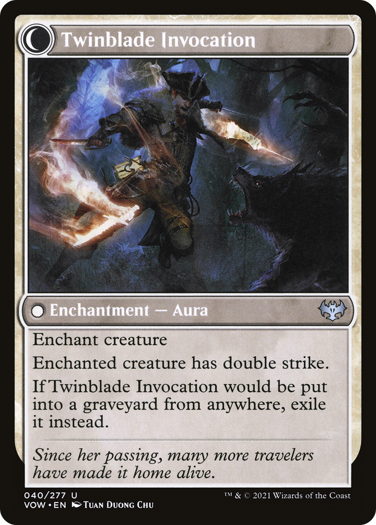 Twinblade Geist // Twinblade Invocation (VOW-040) - Innistrad: Crimson Vow: (Double Faced Transform) Foil