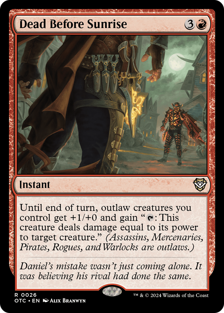 Dead Before Sunrise [Outlaws of Thunder Junction Commander]