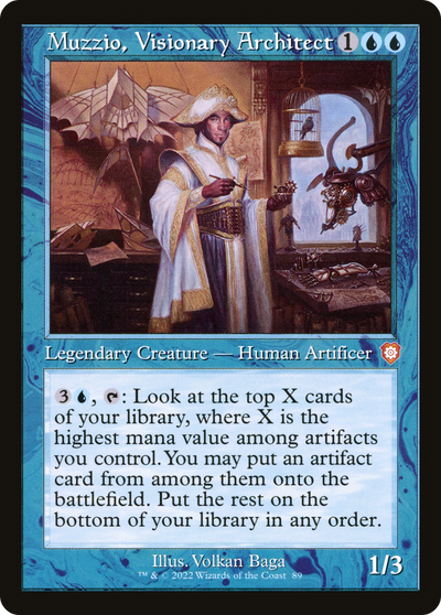 Muzzio, Visionary Architect (Retro) [The Brothers' War Commander]