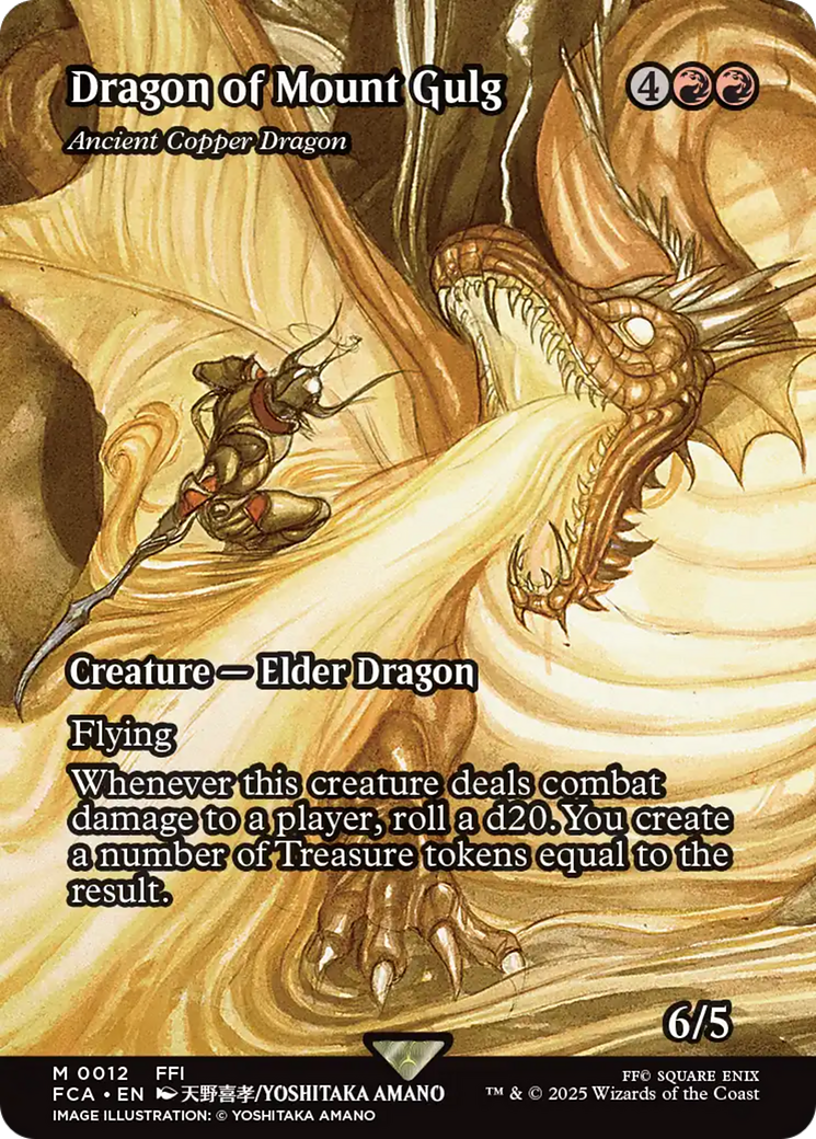 Ancient Copper Dragon [FINAL FANTASY: Through the Ages] / Dragon of Mount Gulg (Borderless) Foil Mythic