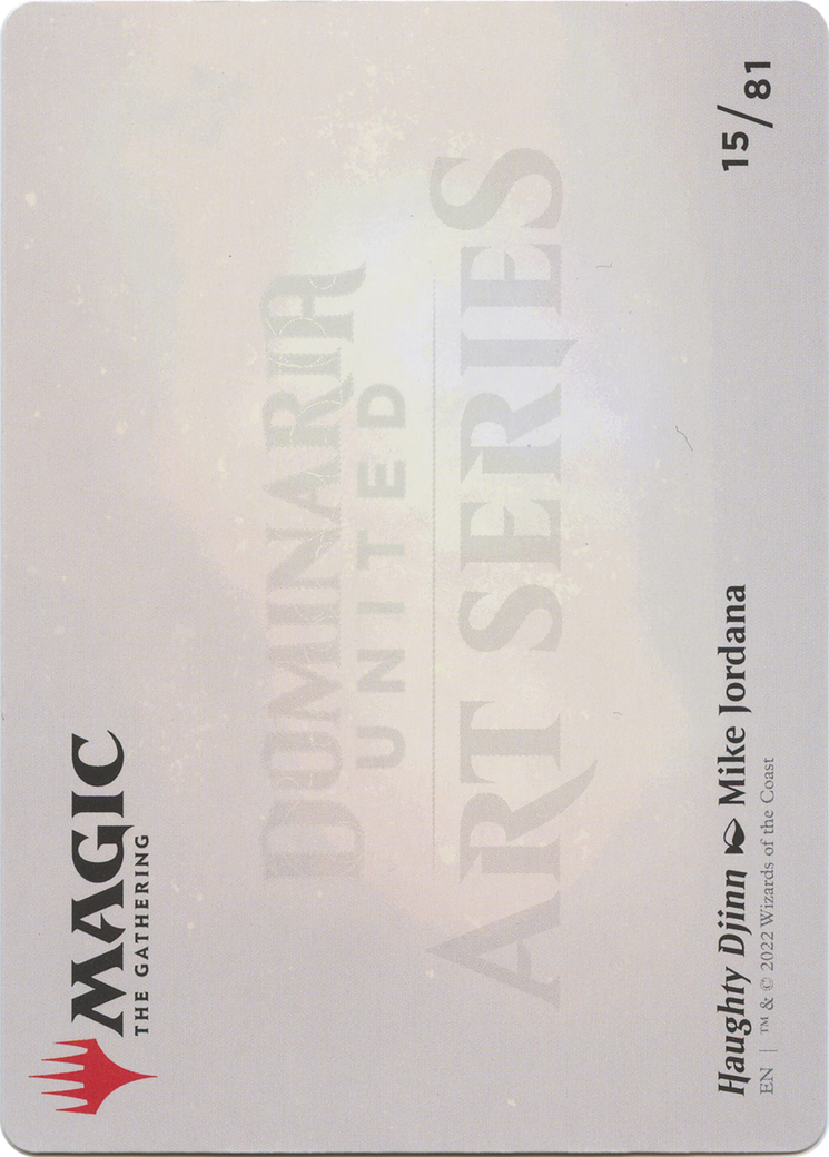 Haughty Djinn // Haughty Djinn (ADMU-015) - Dominaria United Art Series (Borderless)