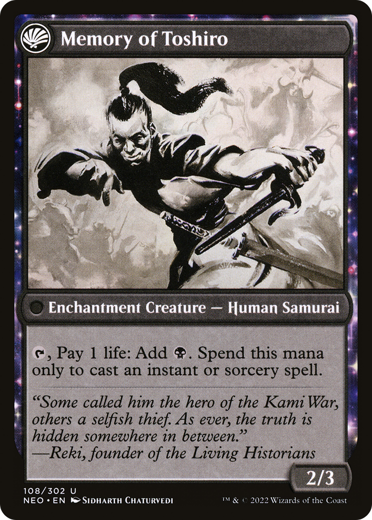 Life of Toshiro Umezawa (NEO-108) - Kamigawa: Neon Dynasty: (fandfc, enchantment) Foil