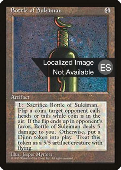Bottle of Suleiman [Fourth Edition Foreign Black Border]