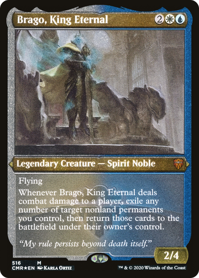 Brago, King Eternal (Etched) [Commander Legends]