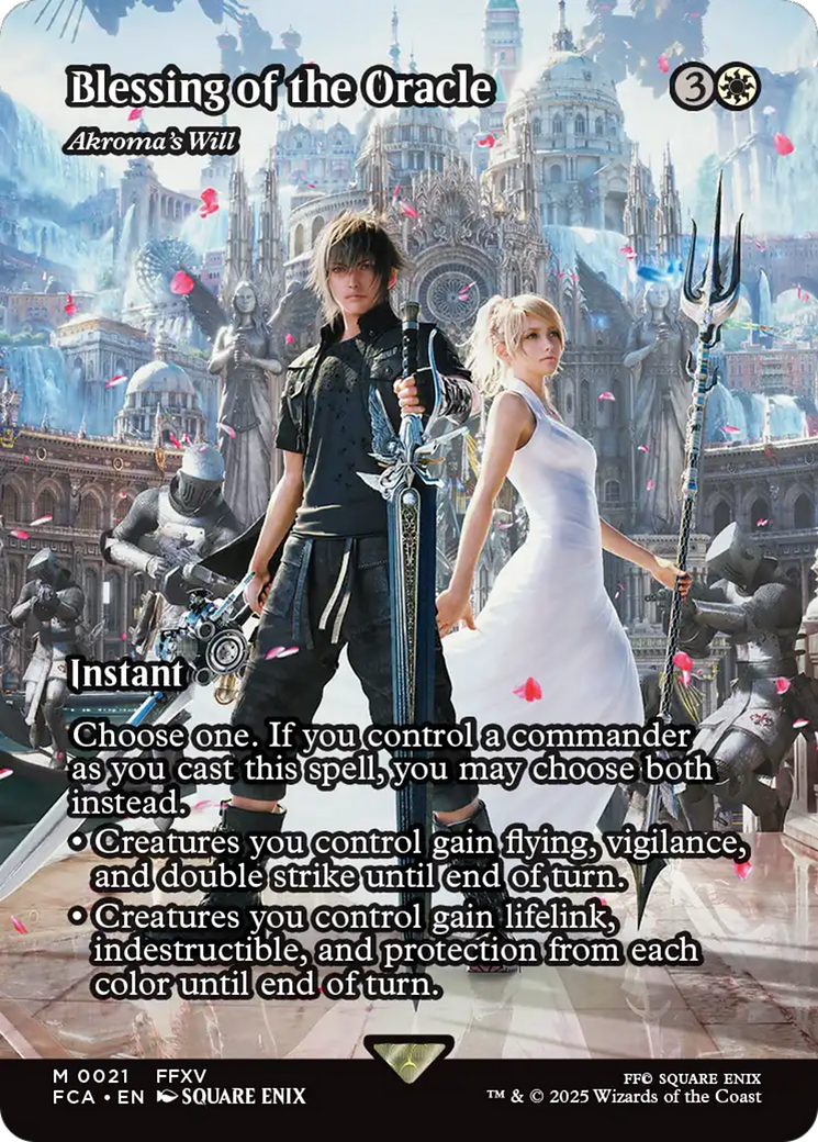 Akroma's Will [FINAL FANTASY: Through the Ages] / Blessing of the Oracle (Borderless) Mythic