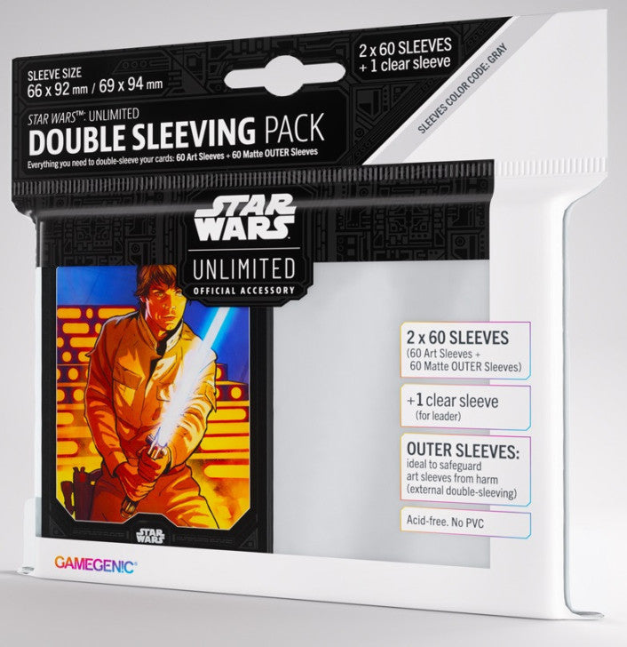 Gamegenic Sleeves - Star Wars Unlimited Double Sleeving Pack (Standard Size 60 Pack)