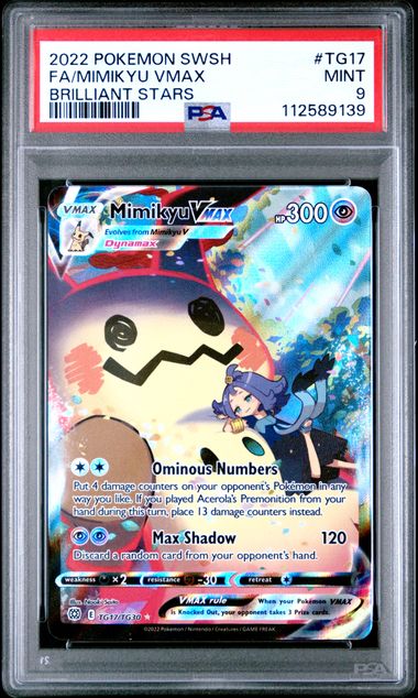 Mimikyu VMAX (TG17/TG30) [Sword & Shield: Brilliant Stars] (PSA Graded 9)