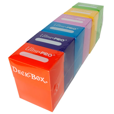 Ultra Pro Deck Box - 6 Color Deck Box Bundle (Orange/Purple/Blue/Pink/Yellow/Green)