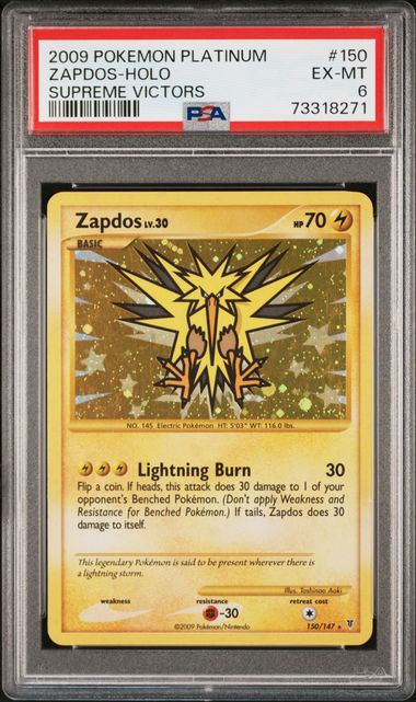 Zapdos (150/147) [2009 Pokémon Platinum Supreme Victors] (PSA Graded 6)