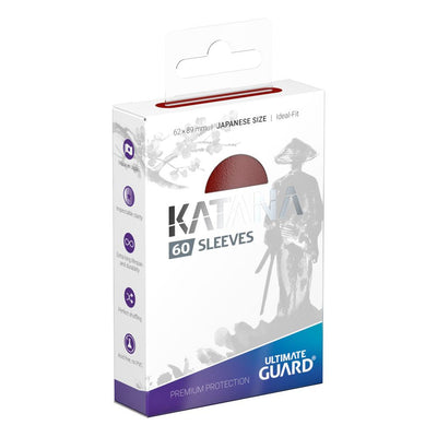 Katana Sleeves - Red Matte (Japanese Size 60 Pack)