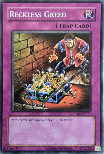 Reckless Greed [RP02-EN071] Common [Retro Pack 2 2020 Date Reprint]
