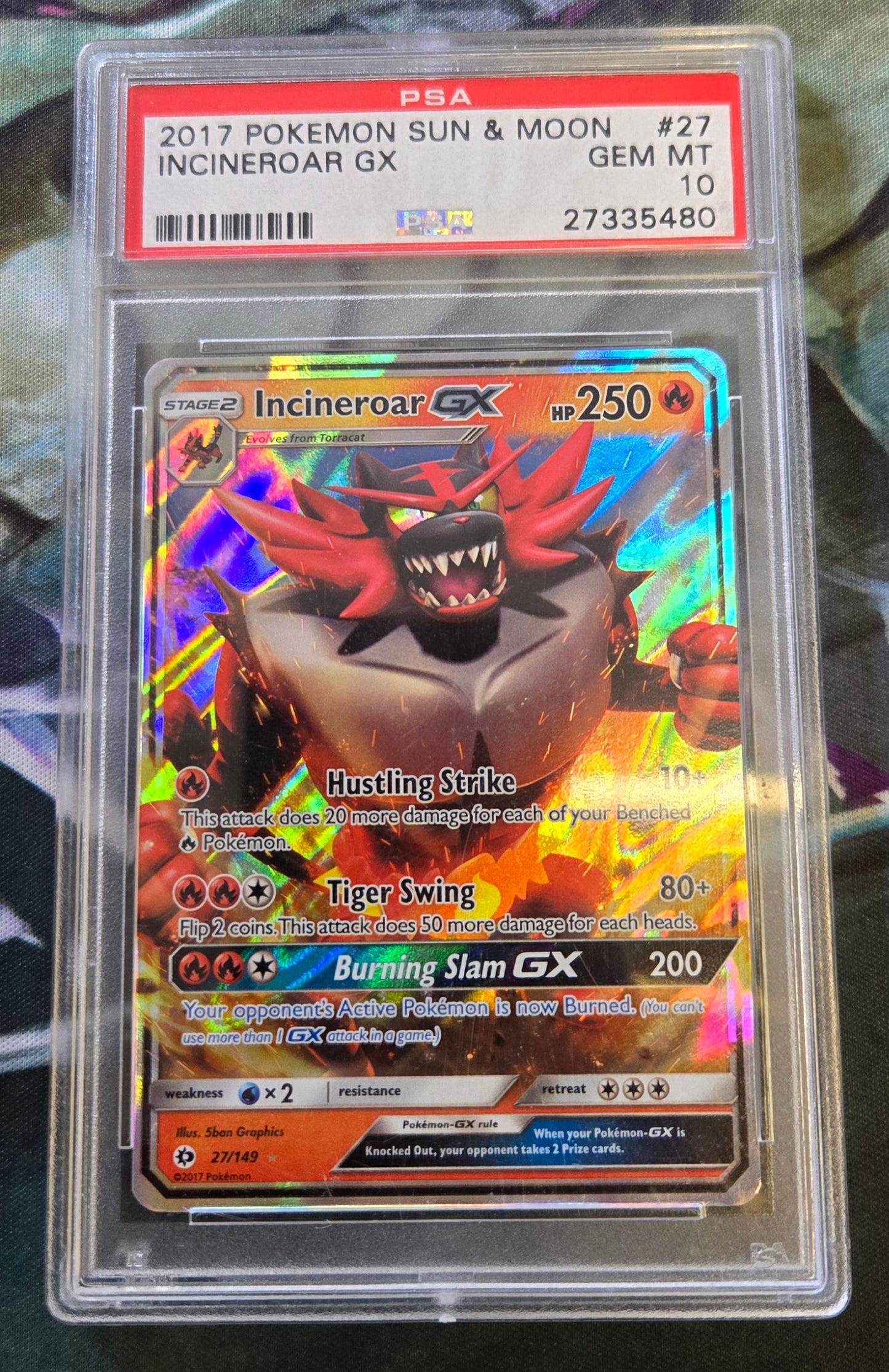 Incineroar GX (27/149) [2017 Pokémon Sun & Moon] (PSA Graded 10)