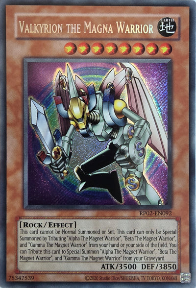 Valkyrion the Magna Warrior [RP02-EN092] Secret Rare [Retro Pack 2 2020 Date Reprint]
