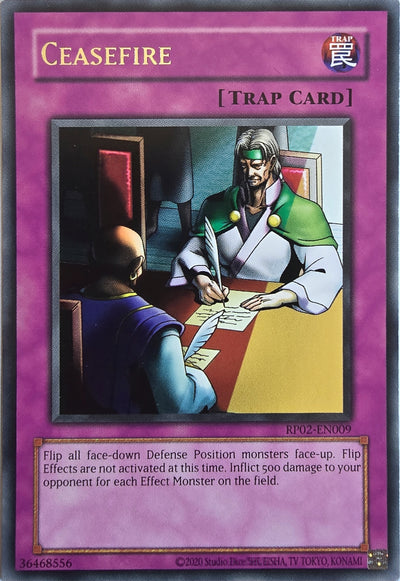 Ceasefire [RP02-EN009] Rare [Retro Pack 2 2020 Date Reprint]
