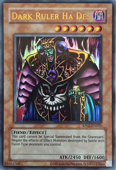 Dark Ruler Ha Des [RP02-EN052] Ultra Rare [Retro Pack 2 2020 Date Reprint]