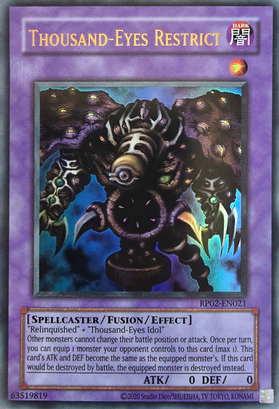 Thousand-Eyes Restrict [RP02-EN021] Ultra Rare [Retro Pack 2 2020 Date Reprint]