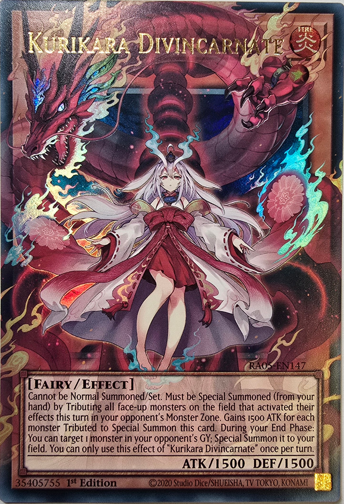 Kurikara Divincarnate (Extended Art) [RA05-EN147] Ultra Rare