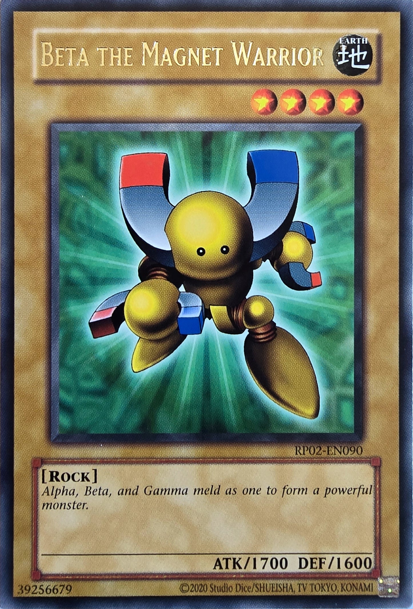 Beta The Magnet Warrior [RP02-EN090] Rare [Retro Pack 2 2020 Date Reprint]