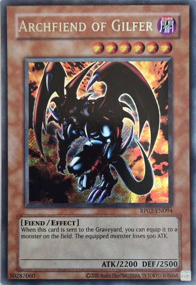 Archfiend of Gilfer [RP02-EN094] Secret Rare [Retro Pack 2 2020 Date Reprint]