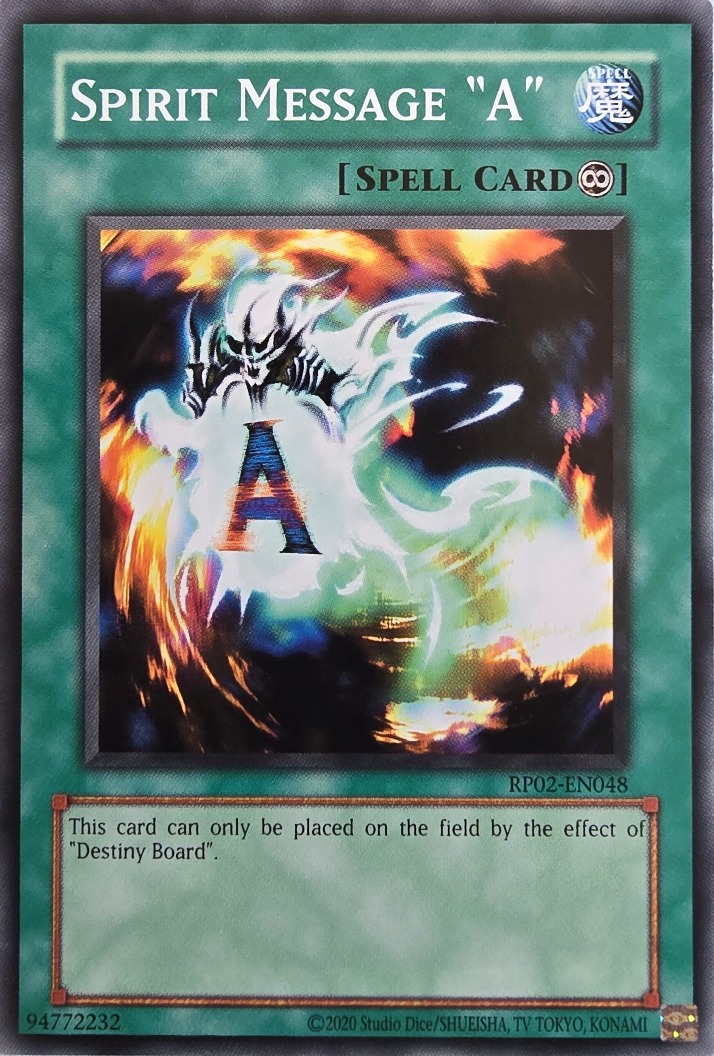 Spirit Message "A" [RP02-EN048] Common [Retro Pack 2 2020 Date Reprint]