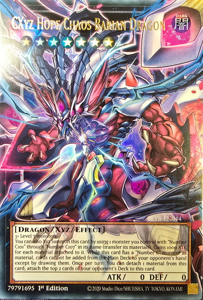 CXyz Hope Chaos Barian Dragon (Extended Art) [BETB-EN044] Ultra Rare