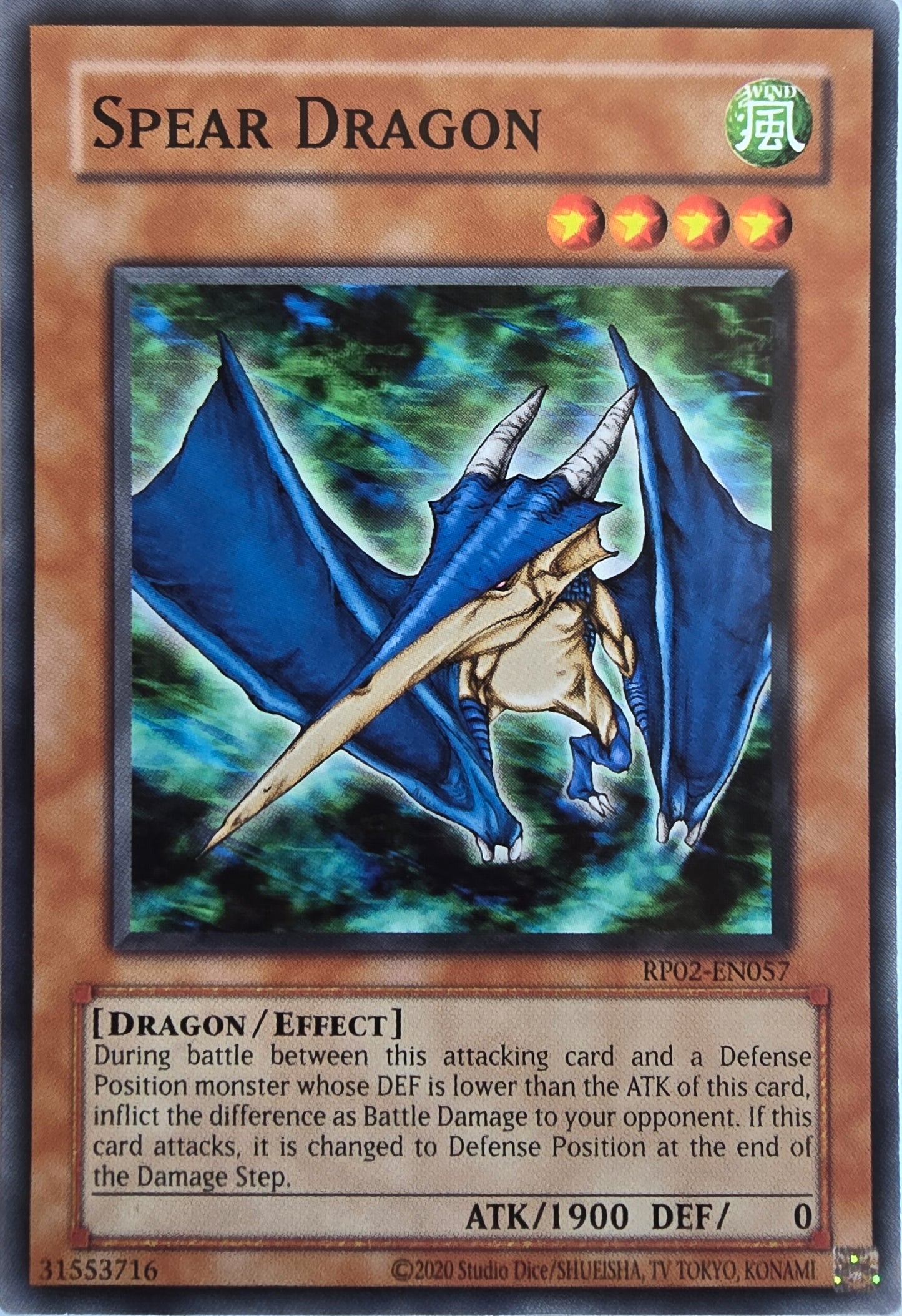 Spear Dragon [RP02-EN057] Common [Retro Pack 2 2020 Date Reprint]