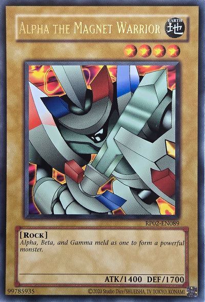 Alpha The Magnet Warrior [RP02-EN089] Rare [Retro Pack 2 2020 Date Reprint]