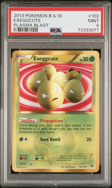 Exeggcute (102/101) [2013 Pokemon Black & White Plasma Blast] (PSA Graded 9)