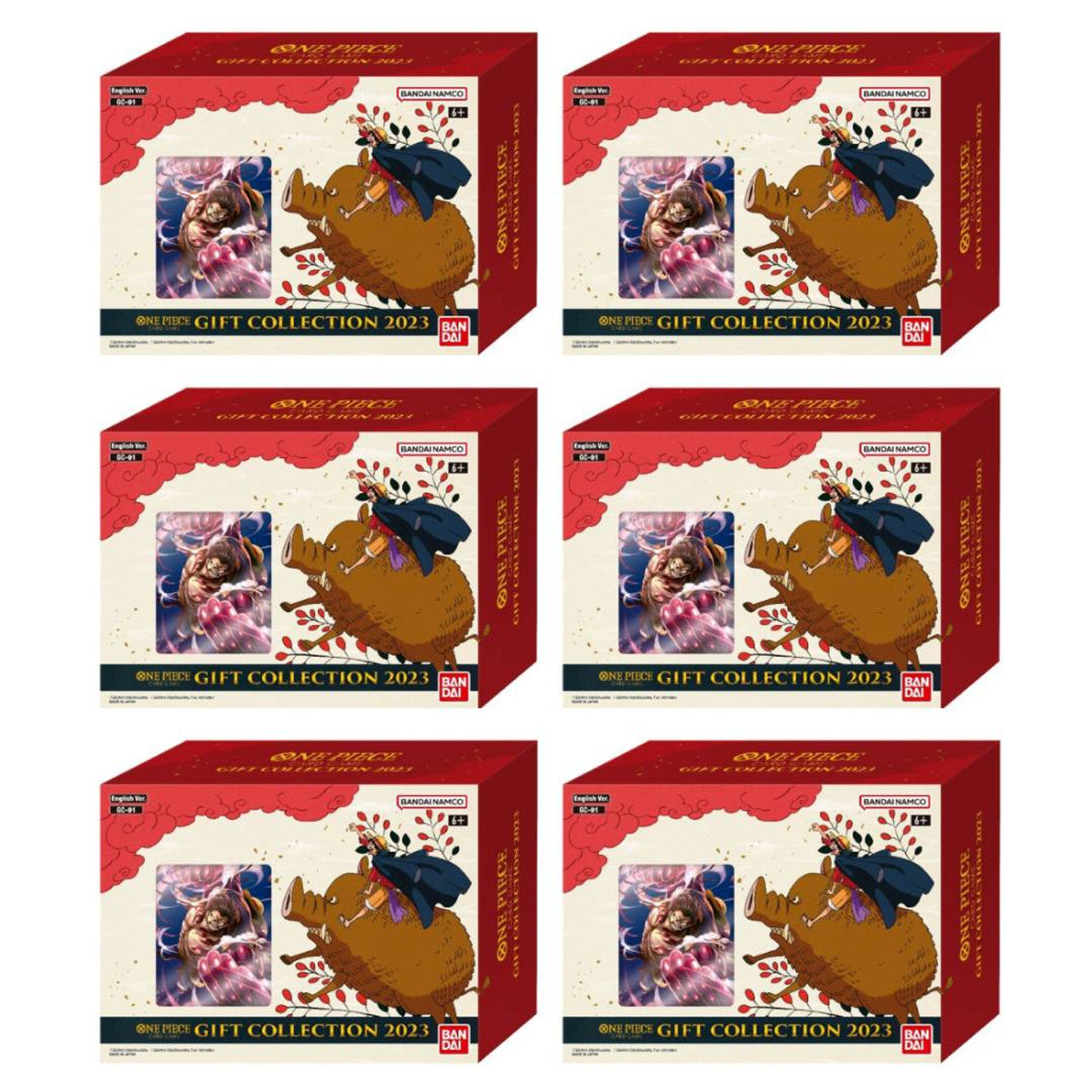 One Piece TCG - Gift Box 2023 (GC-01) DISPLAY OF 6 *Sealed*