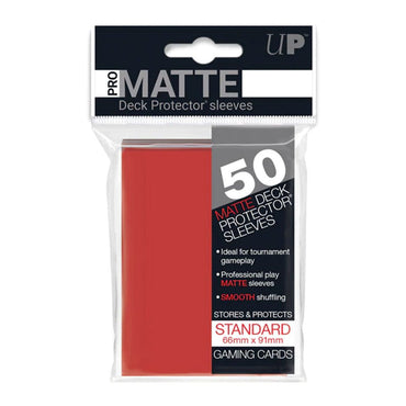 Ultra Pro - Matte Sleeves - Red (50 pc) (Standard Sized)