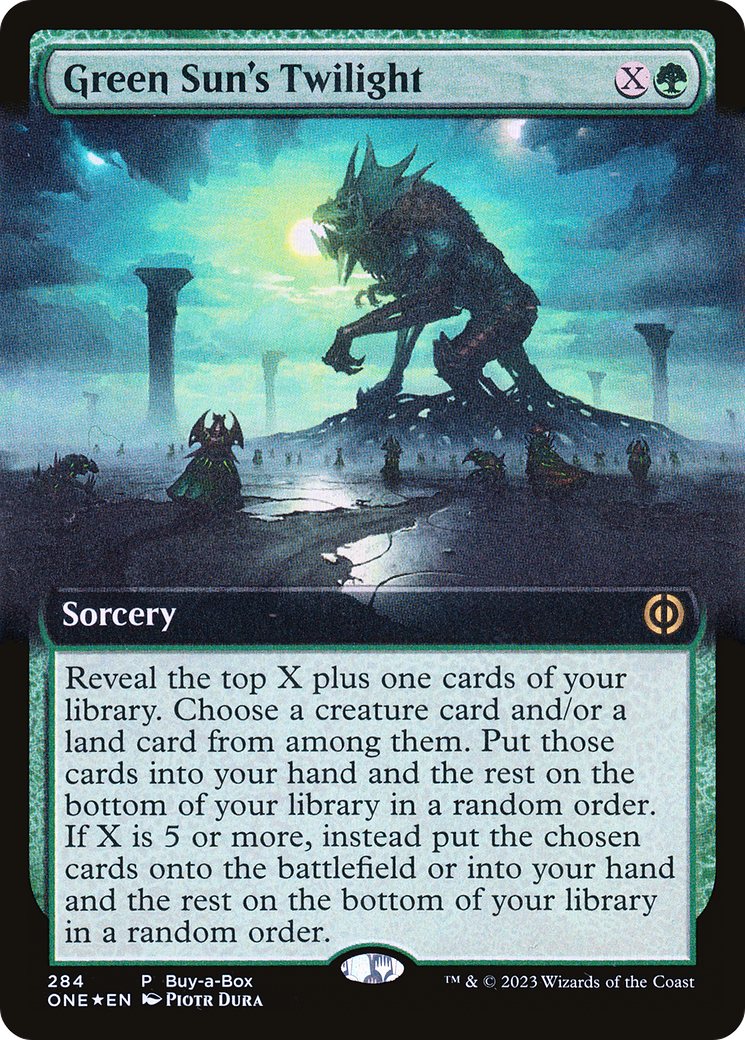 Green Sun's Twilight (Buy-A-Box) (Extended Art) [Phyrexia: All Will Be One]