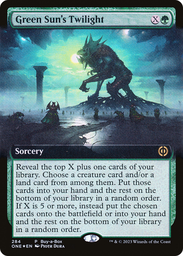 Green Sun's Twilight (Buy-A-Box) (Extended Art) [Phyrexia: All Will Be One]