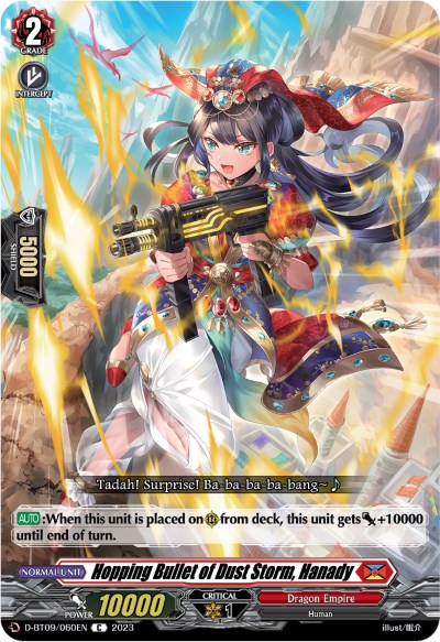 Hopping Bullet of Dust Storm, Hanady (D-BT09/060EN) [Dragontree Invasion]