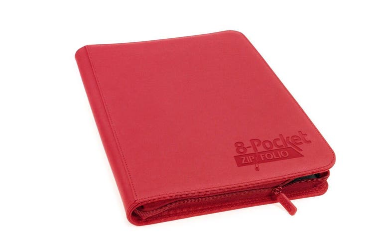 Ultimate Guard 8-Pocket ZipFolio Xenoskin Red Folder (Holds 320 cards)