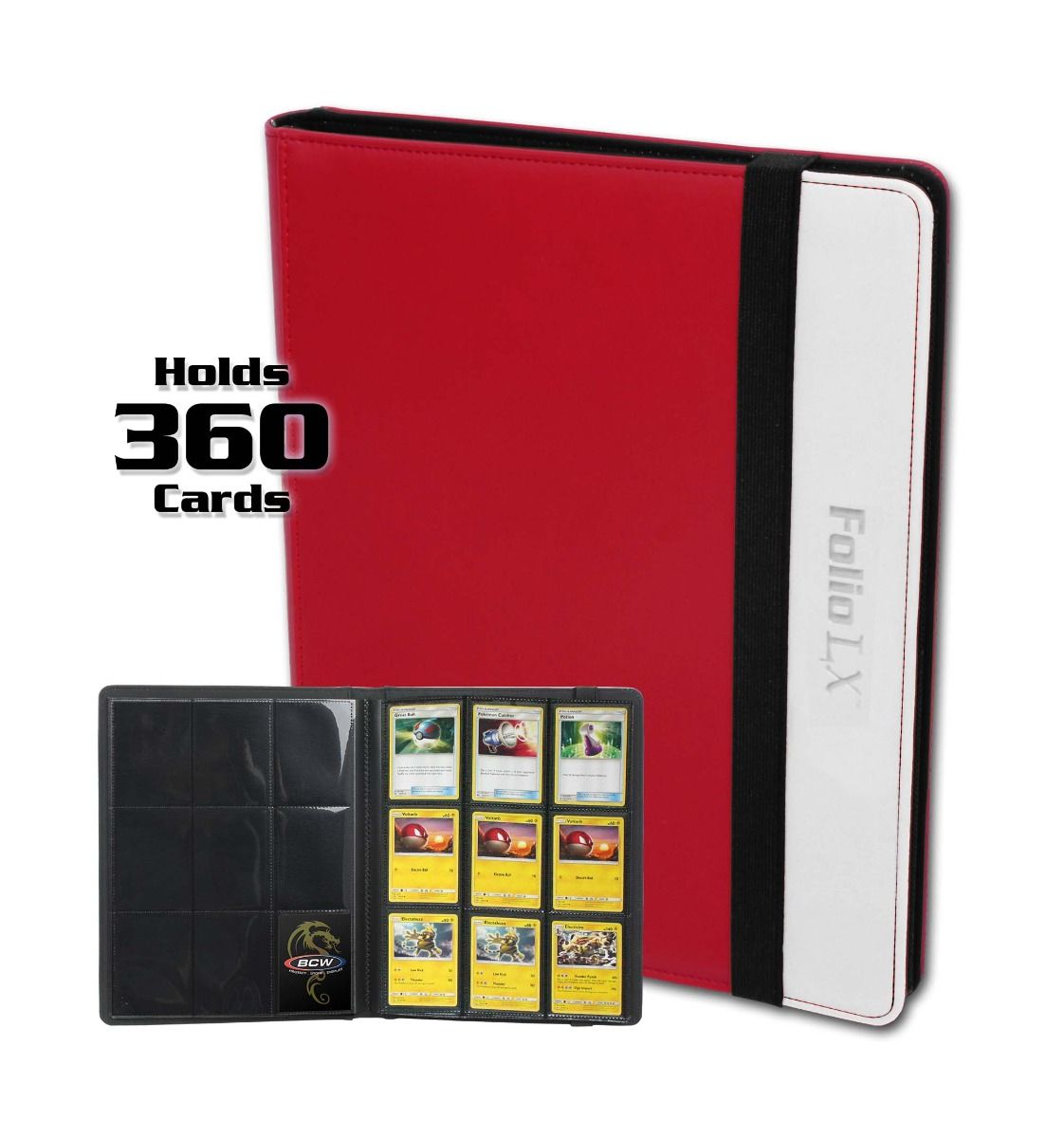 BCW Folio 9-Pocket LX Album - Red & White