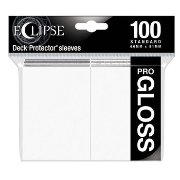 Ultra Pro - Eclipse Gloss Deck Protector Sleeves - Arctic White (100 PC) (Standard Sized)