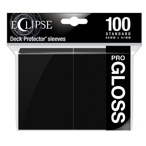 Ultra Pro - Eclipse Gloss Deck Protector Sleeves - Jet Black (100 PC) (Standard Sized)